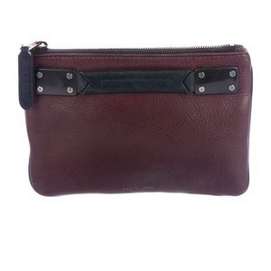 Rag & Bone oxblood pebble leather clutch with handle. VGUC. Clean buttery soft.